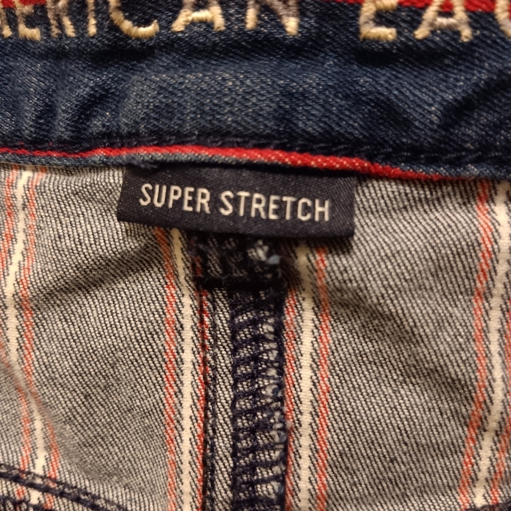 American Eagle| Hi-Rise Mini Stretchy Sz. 12 Y2K Beach Coastal Red White & Blue - Picture 5 of 10